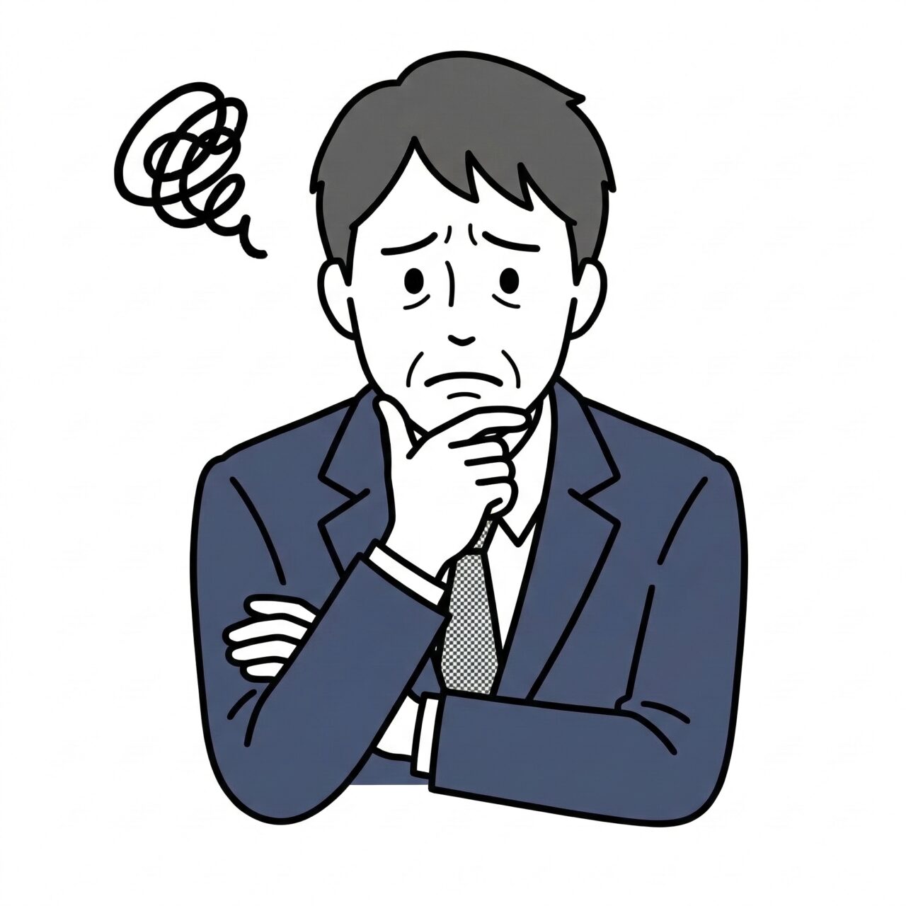 防災対策に悩む企業担当者たちのイラスト