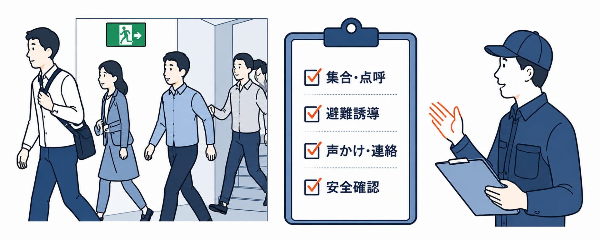 避難訓練支援・講評のイメージ