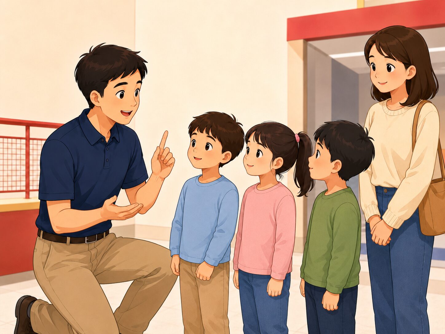まっくらレスキュー迷路で子どもたちが安全に体験できるようスタッフが見守る様子