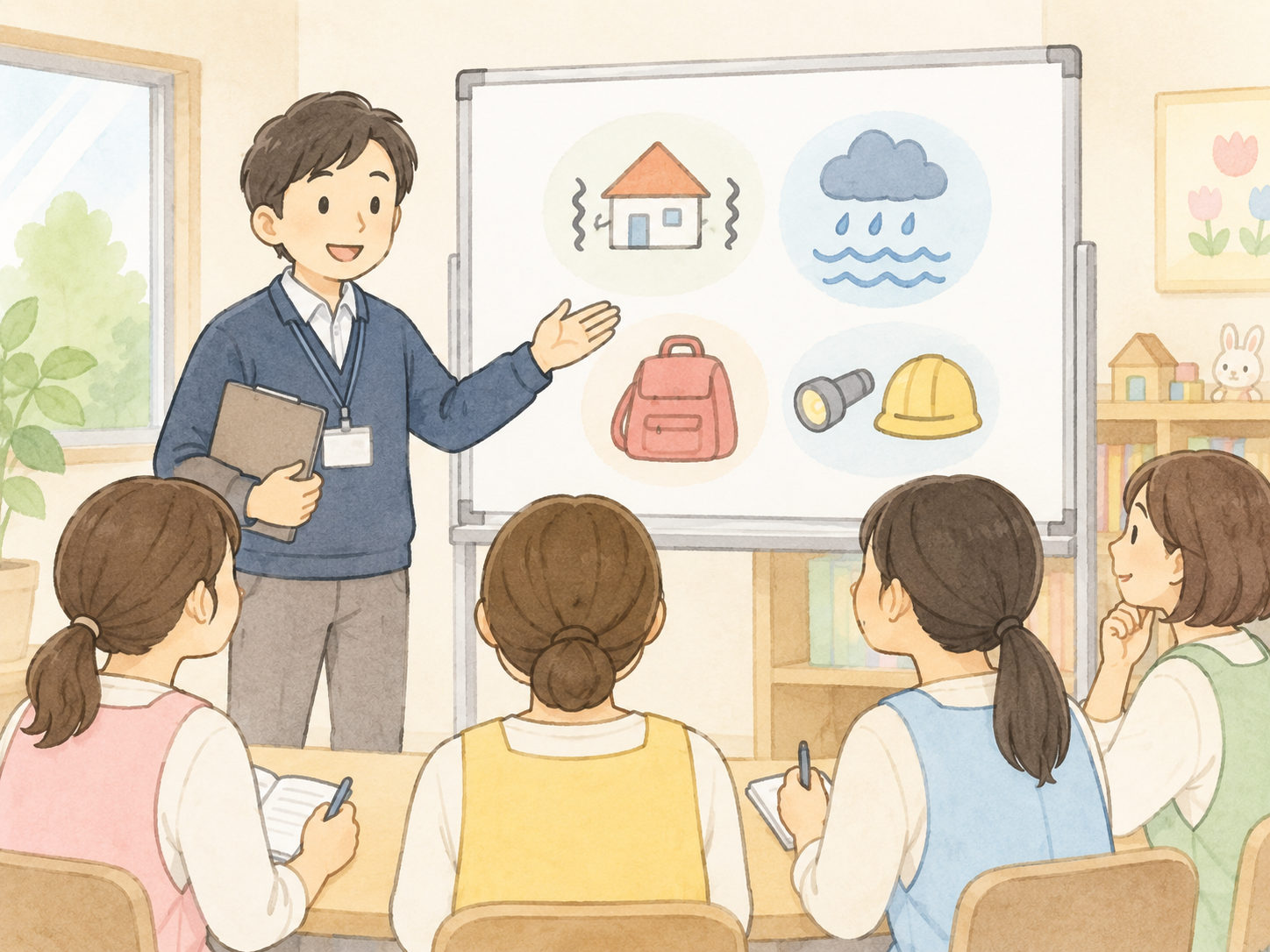 保育園向け防災講座・研修のイラスト